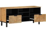 Mobile Tv Vidaxl Marrone 100X33X46 Cm In Legno Massiccio Di Mango
