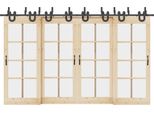 Vidaxl Set Di Ferramenta Per Porte Scorrevoli 366 Cm Acciaio Nero