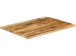 Vidaxl Piano Da Tavolo 100X80X3,8 Cm Bordo Albero Legno Massiccio Legno Di Mango Grezzo