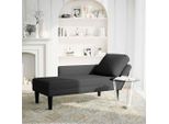 Vidaxl Chaise Longue Con Cuscino E Bracciolo Destro In Velluto Nero
