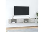 Vidaxl Mobili Tv 2 Pz. Grigio Cemento 80X31X25,5 Cm Materiale A Base Di Legno