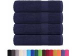 Vidaxl Asciugamani 4 Pz. Blu Navy 50X100 Cm 360 G/M² 100% Cotone