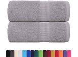 Vidaxl Asciugamani 2 Pezzi Frogn Grigio 30X30 Cm 100% Cotone