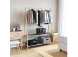 Vidaxl Stendibiancheria Con Ripiani 132X45,5X150,5 Cm In Bambù