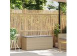 Vidaxl Panca Da Giardino Con Cuscini Beige 110X40X44 Cm Poly Rattan