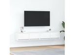 Vidaxl Mobili Tv 2 Pz. Bianco 80X31X25,5 Cm Materiale A Base Di Legno