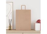 Vidaxl Sacchetti Di Carta 250 Pezzi Con Manici Marrone 32X17X44 Cm