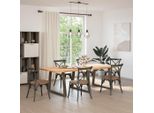 Vidaxl Gambe Del Tavolo Da Pranzo A Forma Di V 3 Pezzi In Acciaio Naturale 90X(72-73,3) Cm Acciaio