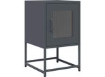 Vidaxl Comodino Antracite 36X39X60,5 Cm Acciaio Laminato A Freddo