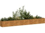 Vidaxl Fioriera Arrugginita 360X40X40 Cm Acciaio Resistente Alle Intemperie