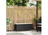 Vidaxl Panchina Da Giardino Con Cuscini Nero 110X30X40,5 Cm Poly Rattan
