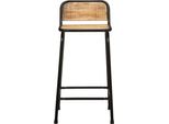 Vidaxl Sgabello Da Bar 4 Pezzi 46X35,5X80 Cm Legno Massiccio Di Mango Grezzo