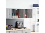 Vidaxl Armadi A Muro Per Garage 2 Pz. Materiale In Legno Grigio Sonoma