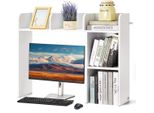 Vevor Libreria Da Tavolo 94,5 X 24,1 X 73,4 Cm Scaffale Espositivo In Truciolato Con Piedini Antiscivolo, Per Ufficio Dormitorio, Bianco