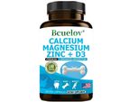 Calcio, Magnesio, Zinco + Vitamina D3 (120 Capsule) Integratore Alimentare, Salute Muscolare, Salute Delle Ossa, Salute Dentale