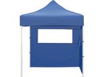 Vidaxl Tenda Professionale Pieghevole Per Feste Con 2 Pareti Laterali 2×2 M In Acciaio Blu
