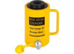 Martinetto A Cilindro Idraulico - Capacità 30T - Corsa 100 Mm - Singolo Effetto - Portatile - Giallo - Martinetto Idraulico - Martinetto A Pistone Cavo