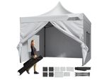 Padiglione 304,8X304,8X320Cm - Tenda Da Giardino In Tessuto 500Dpoliuretanosilver - Padiglione Pieghevole Regolabile In Altezza Con Sacca Di Contenimento - Tenda Da Festa Per 6-8 Persone - Tenda Pop-Up - Bianco - Padiglione Da Giardino Per Campeggio