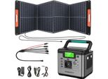 Swarey S500 Pro 500W (1000W Di Picco) Centrale Elettrica Con 100W Pannello Solare, 518Wh Generatore Solare Di Stoccaggio Solare Banca Di Potenza Caricabatterie Centrale Elettrica Casa Di Backup