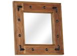 Vidaxl Specchio In Legno Massiccio Di Acacia 50X50 Cm