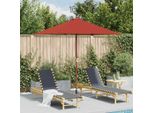 Vidaxl Ombrellone Con Palo In Legno 150X200 Cm Terracotta