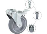 Vidaxl Ruote Girevoli Con Foro Per Bulloni 4 Pezzi 100 Mm