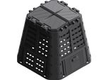 Vidaxl Compostiera Da Giardino Nera 93,3X93,3X80 Cm 480 L