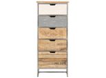 Vidaxl Mobile Laterale Con Cassetti 45X30X105 Cm In Legno Massiccio Di Mango
