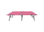 Lettino Doppio Pieghevole In Acciaio Rosa
