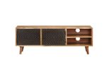 Mobile Tv 115X30X39 Cm In Legno Massiccio Di Acacia