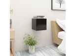 Comodini 2 Pz. Nero 30,5X30X30 Cm Materiale A Base Di Legno