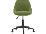 Vidaxl Sedia Da Pranzo Girevole In Velluto Verde Chiaro