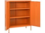 Vidaxl Armadio Arancione 80X35X101,5 Cm In Acciaio