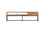 Mobile Tv 160X30X45 Cm In Legno Massiccio Di Acacia
