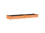 Vidaxl Letto Rialzato Con Inserto Marrone 240X60X25 Cm In Legno Massiccio Di Abete