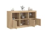 Credenza Con Luci Led Rovere Sonoma 123X37X67 Cm