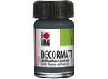 Marabu 1401 39 079 Decormatt Acrilico, Grigio Scuro 079, 15 Ml