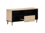 Mobile Tv Vidaxl 100X33X46 Cm In Legno Massiccio Di Mango