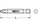 Ks Tools 1/4" Tin Bit 50 Mm PH2 5Er Pack - 911.2645"