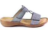 Rieker Donna Mulo Con Chiusura A Velcro E Cinturino A T 60885, Misura:40 Eu, Colore:Blu