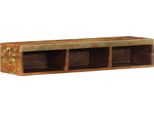 Vidaxl Mobile Tv A Parete 100X30X19 Cm In Legno Massiccio Antico