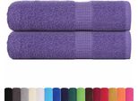 Vidaxl Asciugamani 2 Pz. Viola 50X100 Cm 360 G/M² 100% Cotone