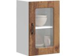 Vidaxl Pensile Da Cucina Con Anta In Vetro Kalmar In Legno Di Recupero, Materiale A Base Di Legno