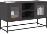Mobile Tv Vidaxl Nero 100,5X39X60,5 Cm Acciaio