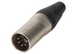 Neutrik - Connettore Cavo Xlr, Maschio A 5 Pin, Placcato Argento, Nichel