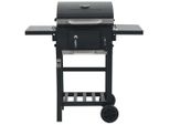 Vidaxl Barbecue A Carbonella Con Ripiano Inferiore Nero