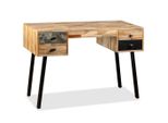 Scrivania In Legno Massiccio Di Teak Recuperato 110 × 50 × 76 Cm