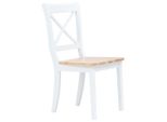 Vidaxl Sedie Da Pranzo 4 Pezzi Bianco Legno Chiaro Legno Massiccio Albero Di Gomma