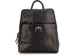 Spikes & Sparrow Pelle Zaino Per Il Tempo Libero Zaino Bronco Backpack Black Nero