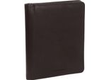 The Chesterfield Brand Pelle Caso Di Scrittura Barnet Document Case Brown Marrone Scuro
